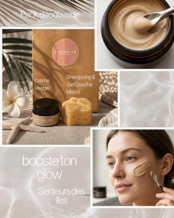 Pack voyage Bulle Shampoing-Gel douche 50g Monoï & Impulse Boost 15 ml